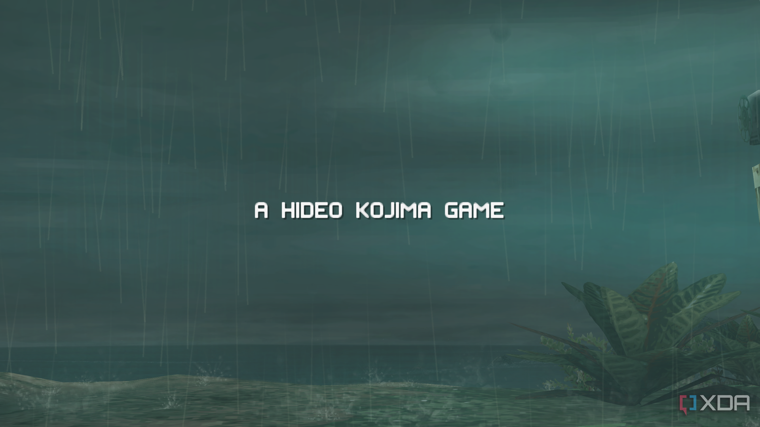 Hideo Kojima's title card in Metal Gear Solid: Peace Walker on the PSP.