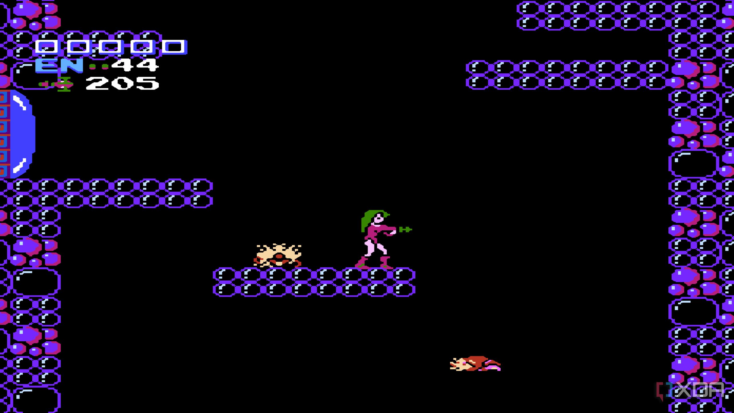 A screenshot from Metroid on the NES.