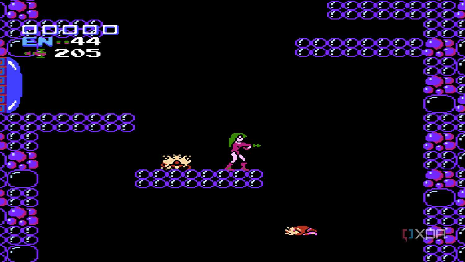A screenshot from Metroid on the NES.
