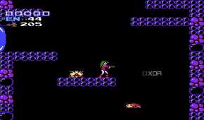 A screenshot from Metroid on the NES.
