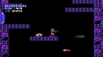 A screenshot from Metroid on the NES.