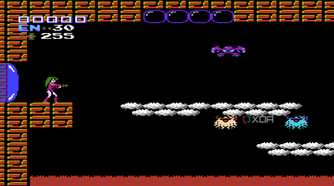 A screenshot from Metroid on the NES.