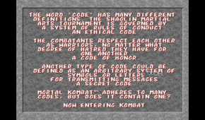 An unsubtle joke on the Blood cheat code in Mortal Kombat on the Sega Genesis.
