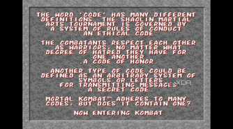 An unsubtle joke on the Blood cheat code in Mortal Kombat on the Sega Genesis.