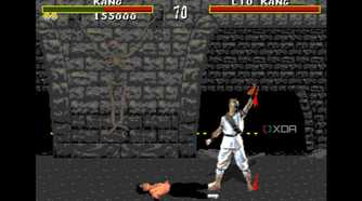 Heart-ripping fatality in 1992's Mortal Kombat.