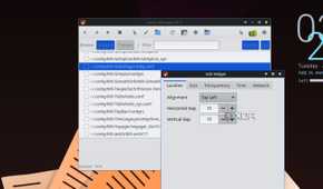 screenshot of mx linux desktop widgets edit