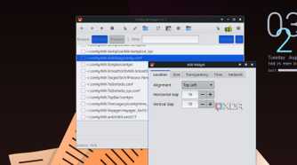 screenshot of mx linux desktop widgets edit