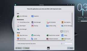 screenshot of mx linux tools page