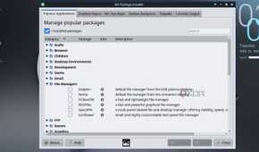 screenshot of mx linux xfce package app list