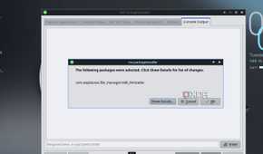 screenshot of mx linux xfce package flatpak app install