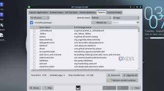 screenshot of mx linux xfce package flatpak