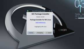 screenshot of mx linux xfce package installer