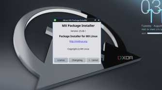 screenshot of mx linux xfce package installer