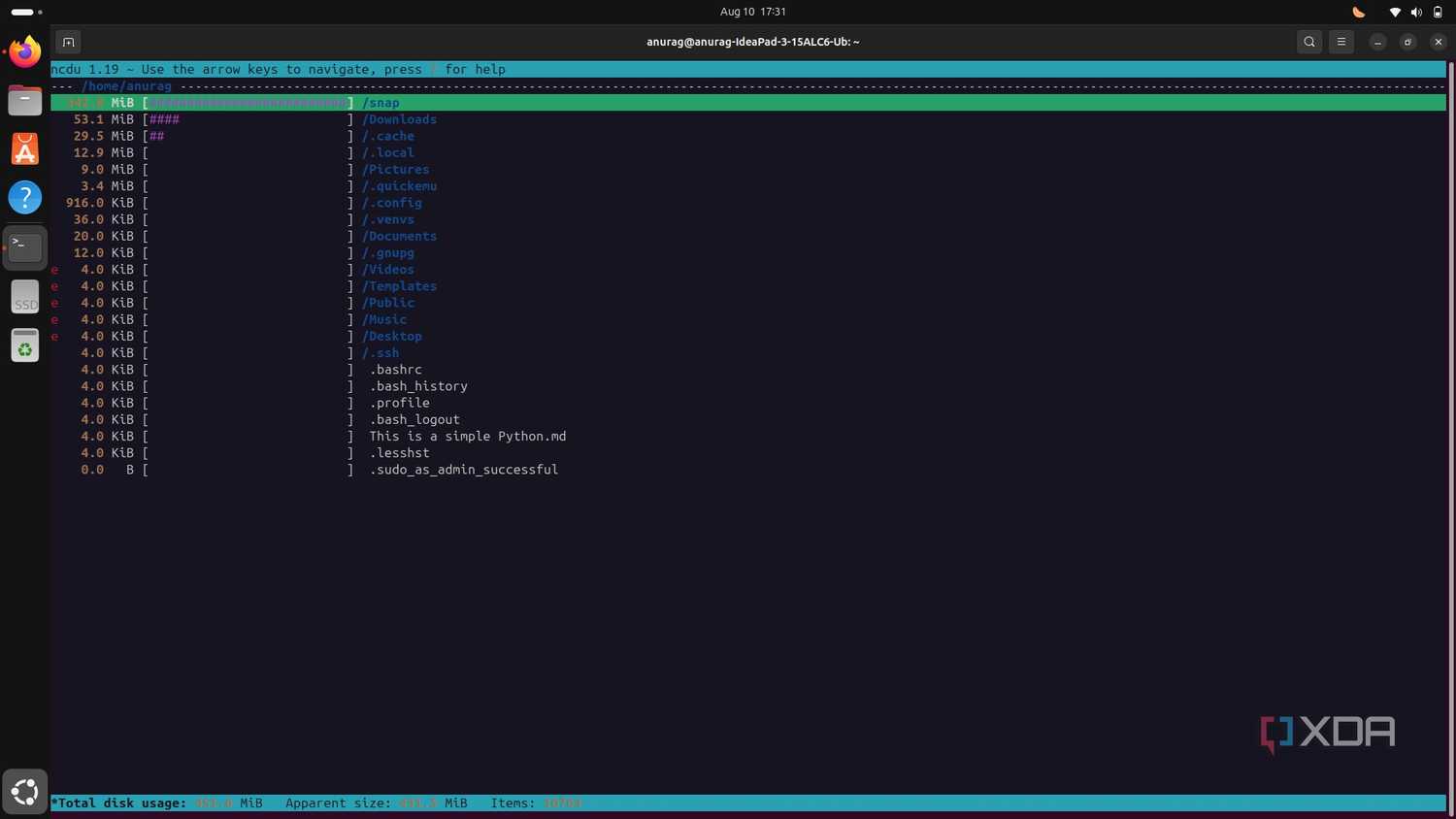 Ncdu Interface Sudo is hopefully just a start; I want these 5 Linux commands to come ...