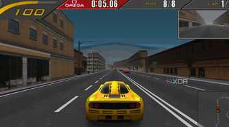 Driving a yellow McLaren F1 in NFS 2 Special Edition.