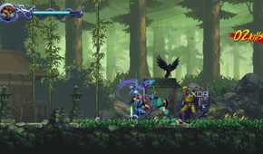 A screenshot of Kenji fighting in Ninja Gaiden: Ragebound