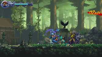 A screenshot of Kenji fighting in Ninja Gaiden: Ragebound