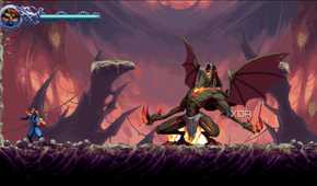 A screenshot of a boss fighting from Ninja Gaiden: Ragebound