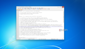 Screenshot of Notepad++ on Windows 11 showing the default log file using the default light theme