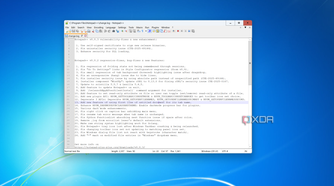 Screenshot of Notepad++ on Windows 11 showing the default log file using the default light theme