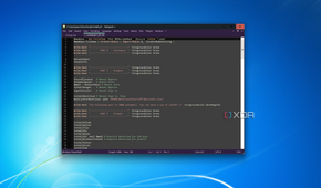 Screenshot of Notepad++ on Windows 11 showing a PowerShell script using the default dark theme