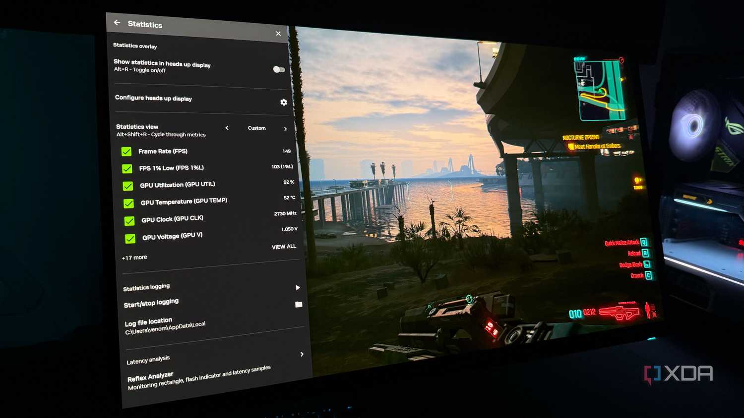 Nvidia overlay statistics metrics