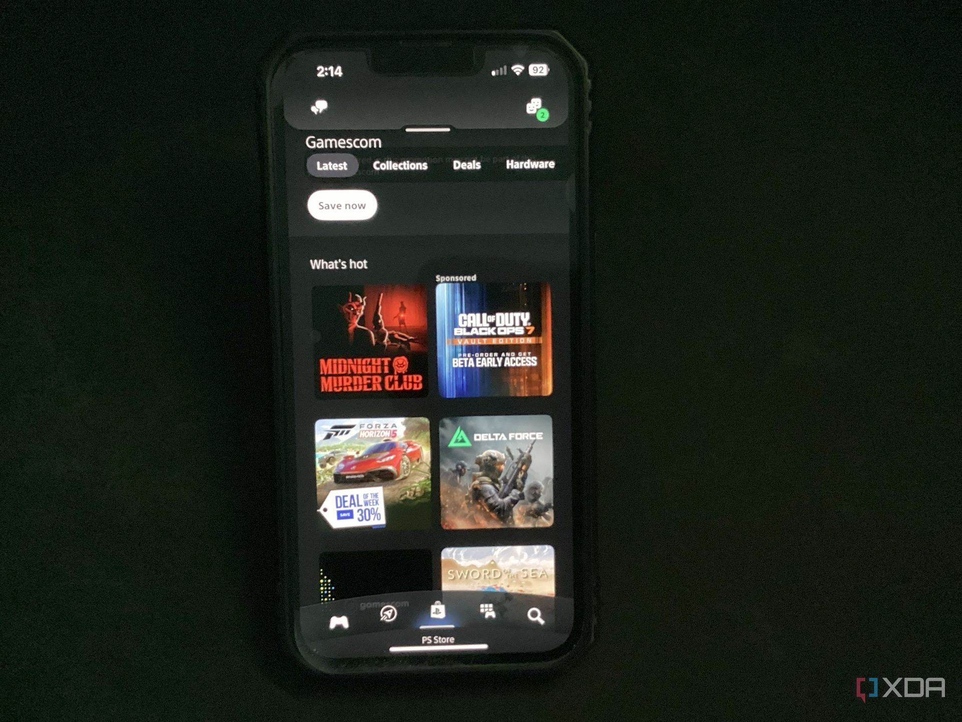 A screenshot of the PlayStation Store on the PlayStation app on mobile