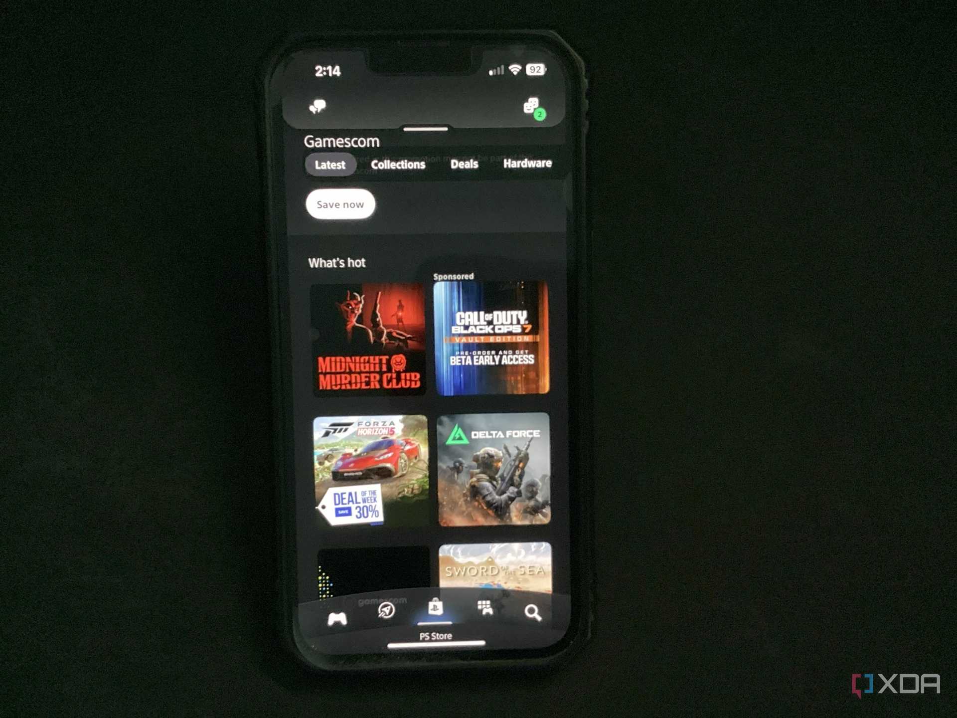 A screenshot of the PlayStation Store on the PlayStation app on mobile