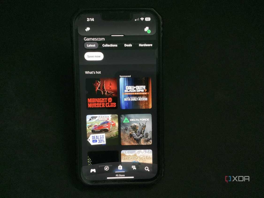 A screenshot of the PlayStation Store on the PlayStation app on mobile