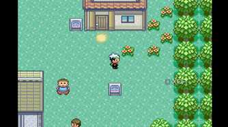 A screenshot from Pokémon Emerald on the Game Boy Advance.