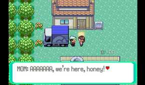 A screenshot from Pokémon Emerald on the Game Boy Advance.