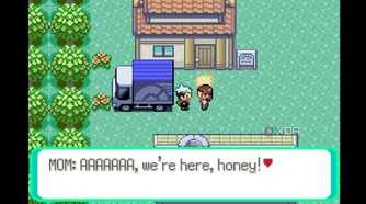 A screenshot from Pokémon Emerald on the Game Boy Advance.