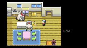 A screenshot from Pokémon Emerald on the Game Boy Advance.