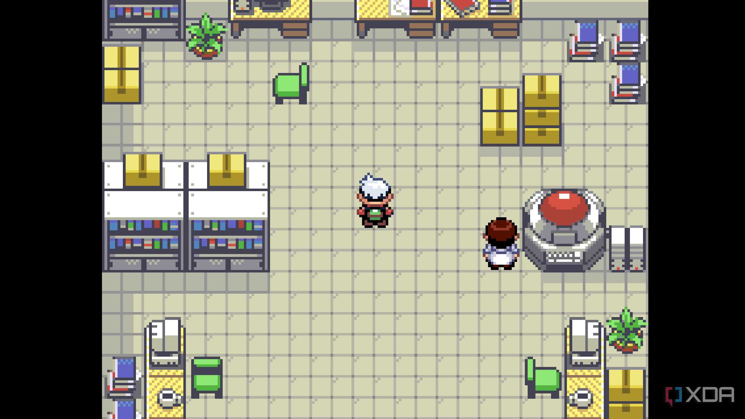 A screenshot from Pokémon Emerald on the Game Boy Advance.