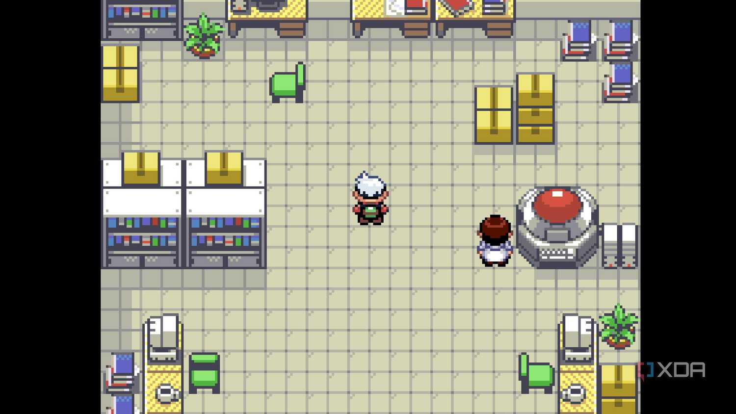 A screenshot from Pokémon Emerald on the Game Boy Advance.