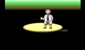 A screenshot from Pokémon Emerald on the Game Boy Advance.