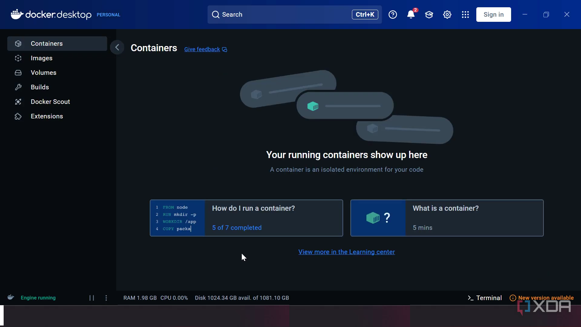 Docker desktop