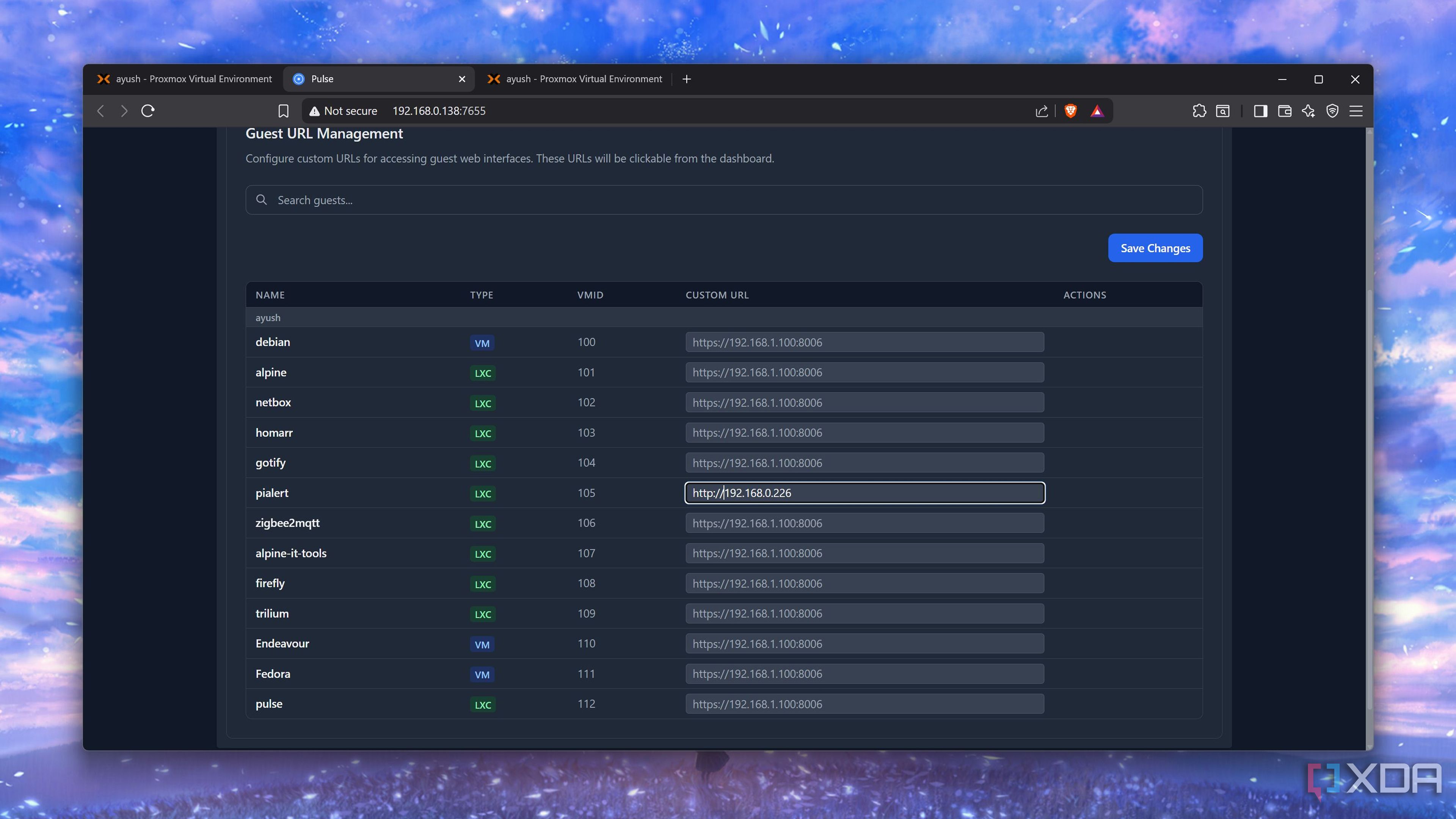 Guest URL management in Pulse