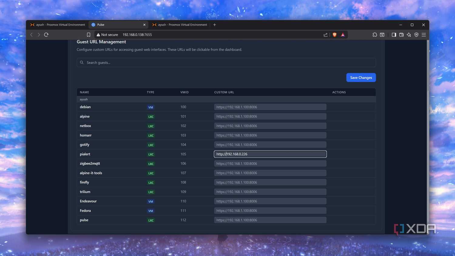 Guest URL management in Pulse