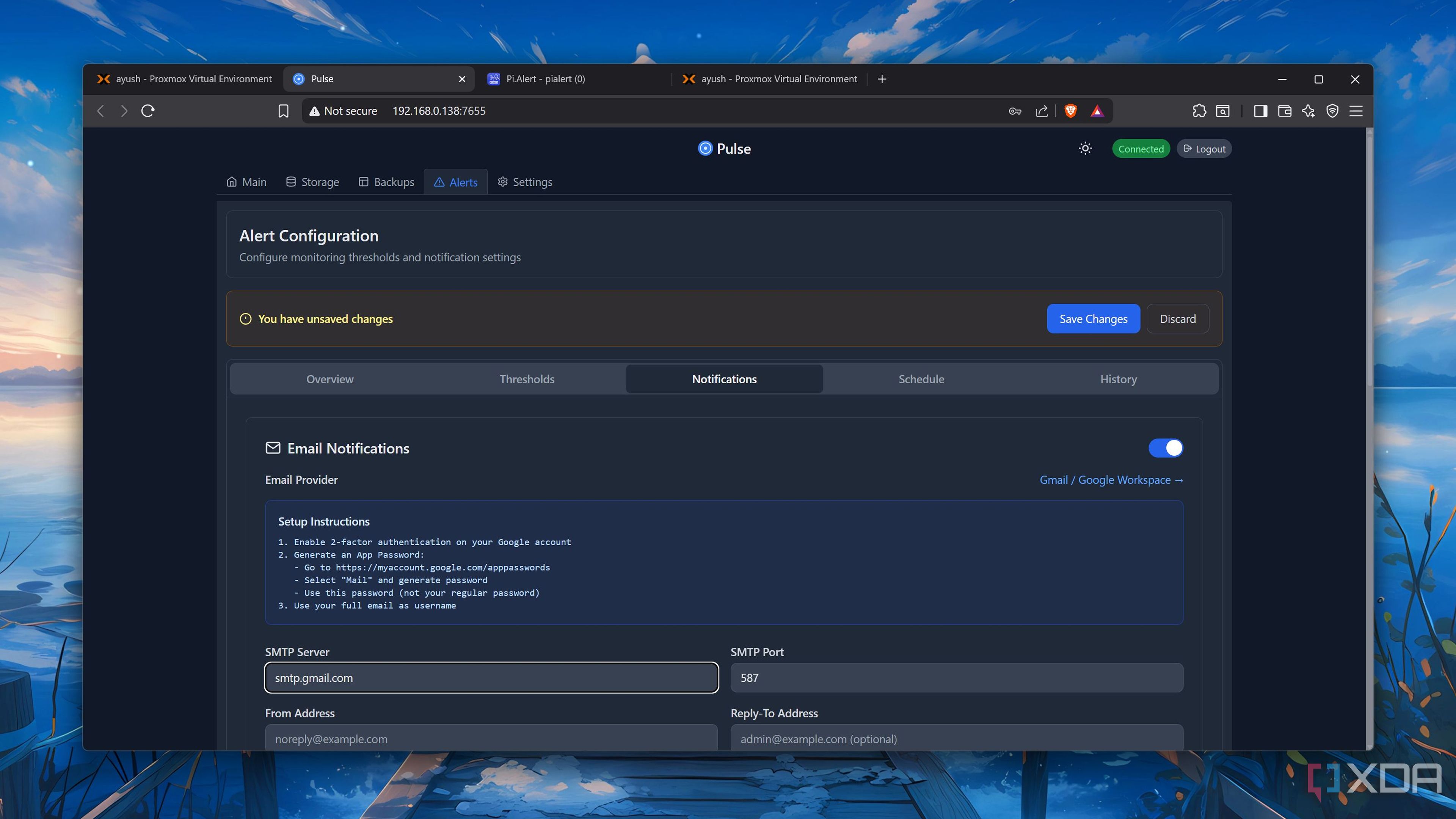 Setting up email alerts in Pulse