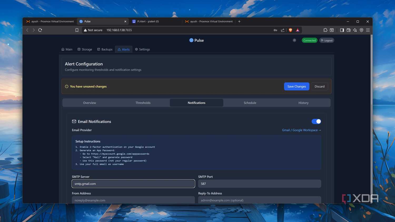 Setting up email alerts in Pulse