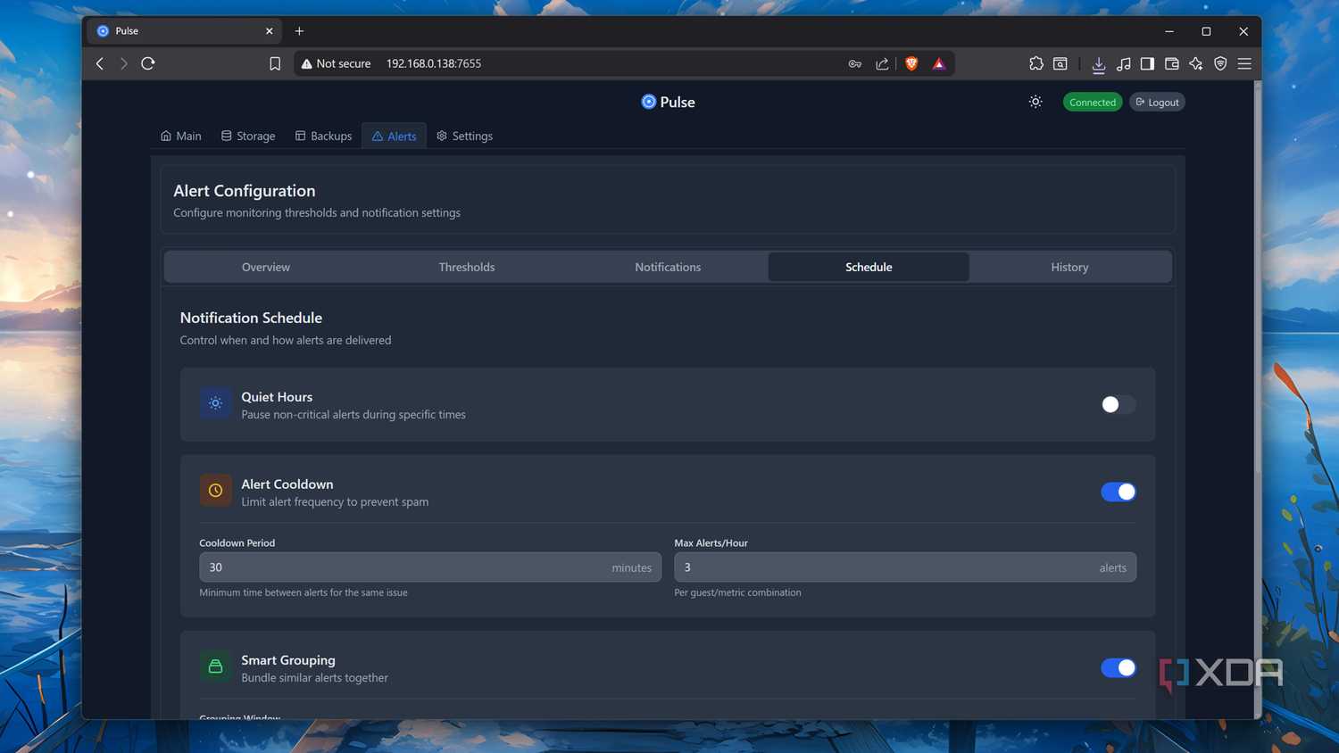 Setting up an email schedule in Pulse
