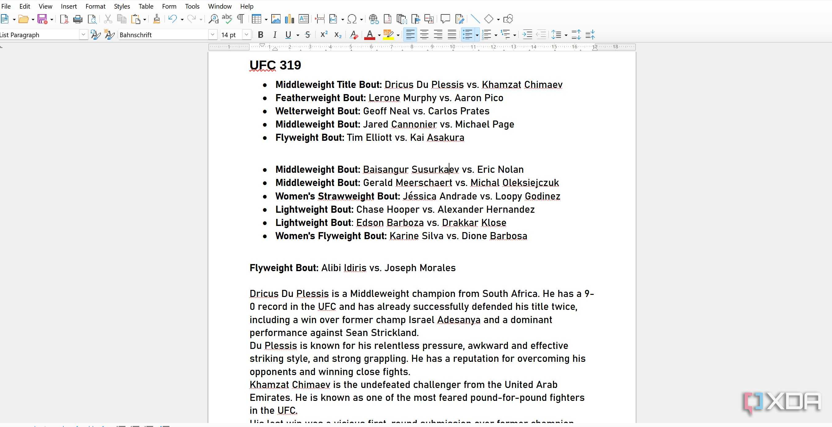 LibreOffice document