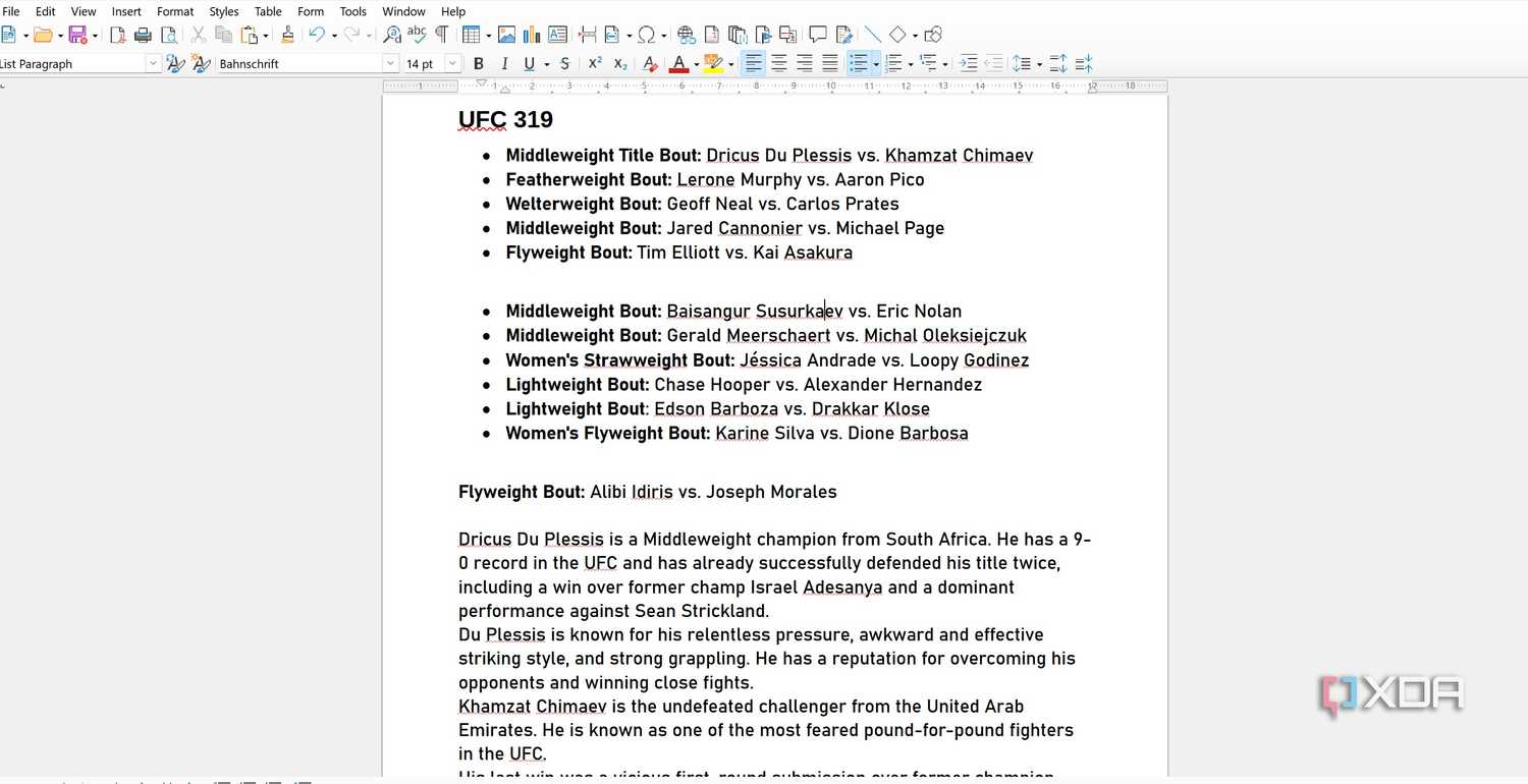 LibreOffice document