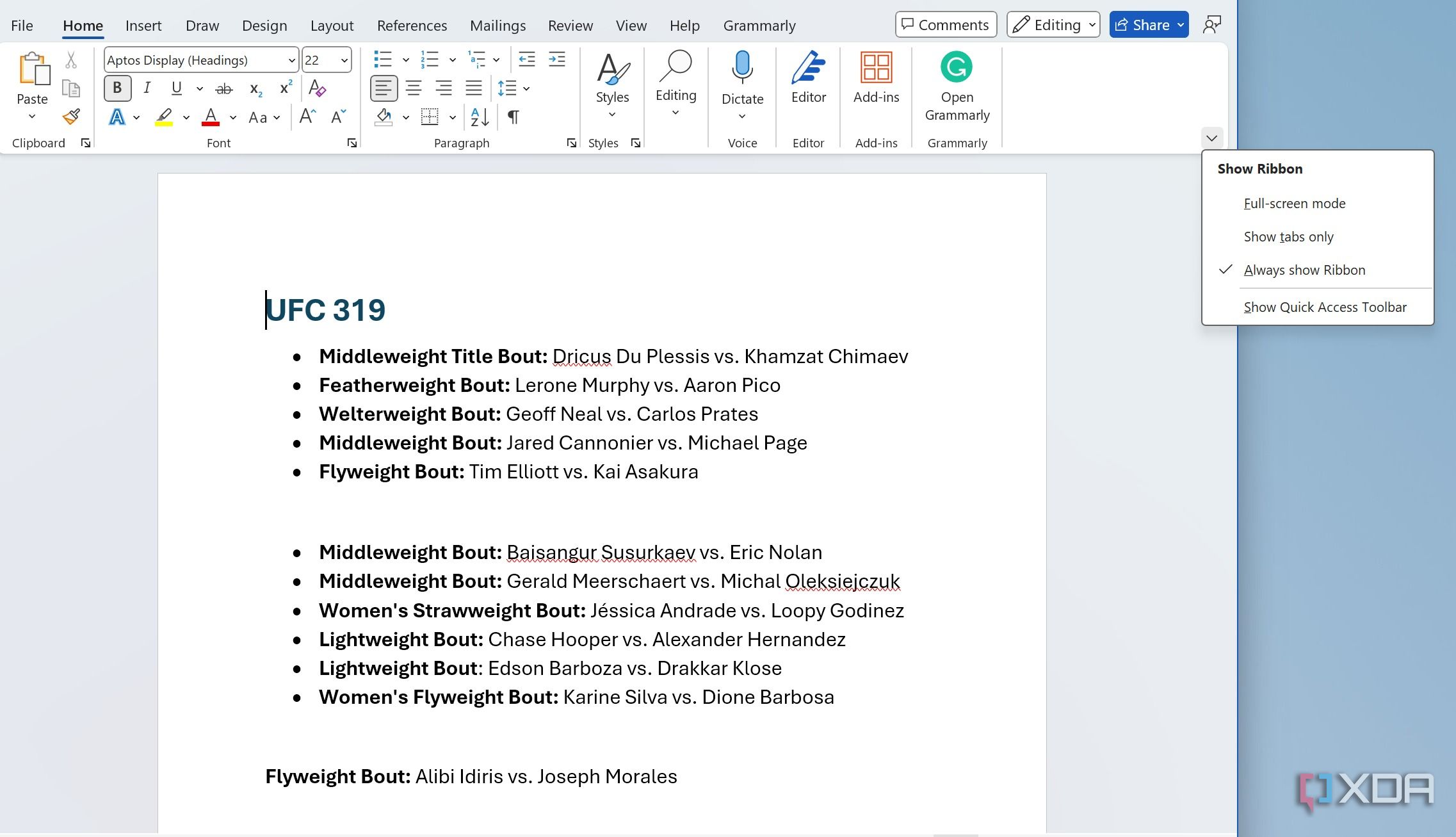 Word for Windows