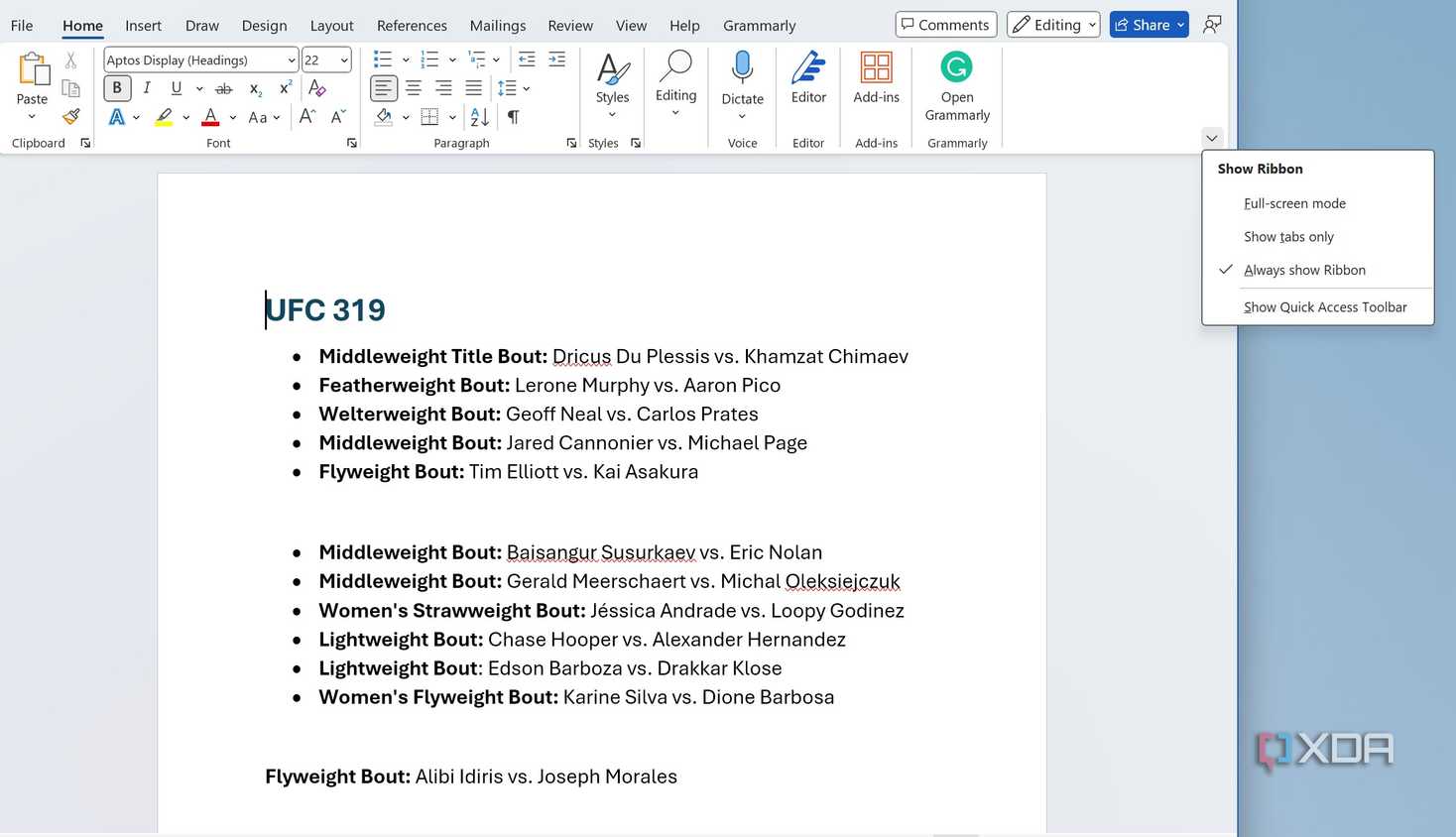 Word for Windows