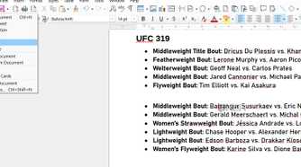 LibreOffice Writer new menu