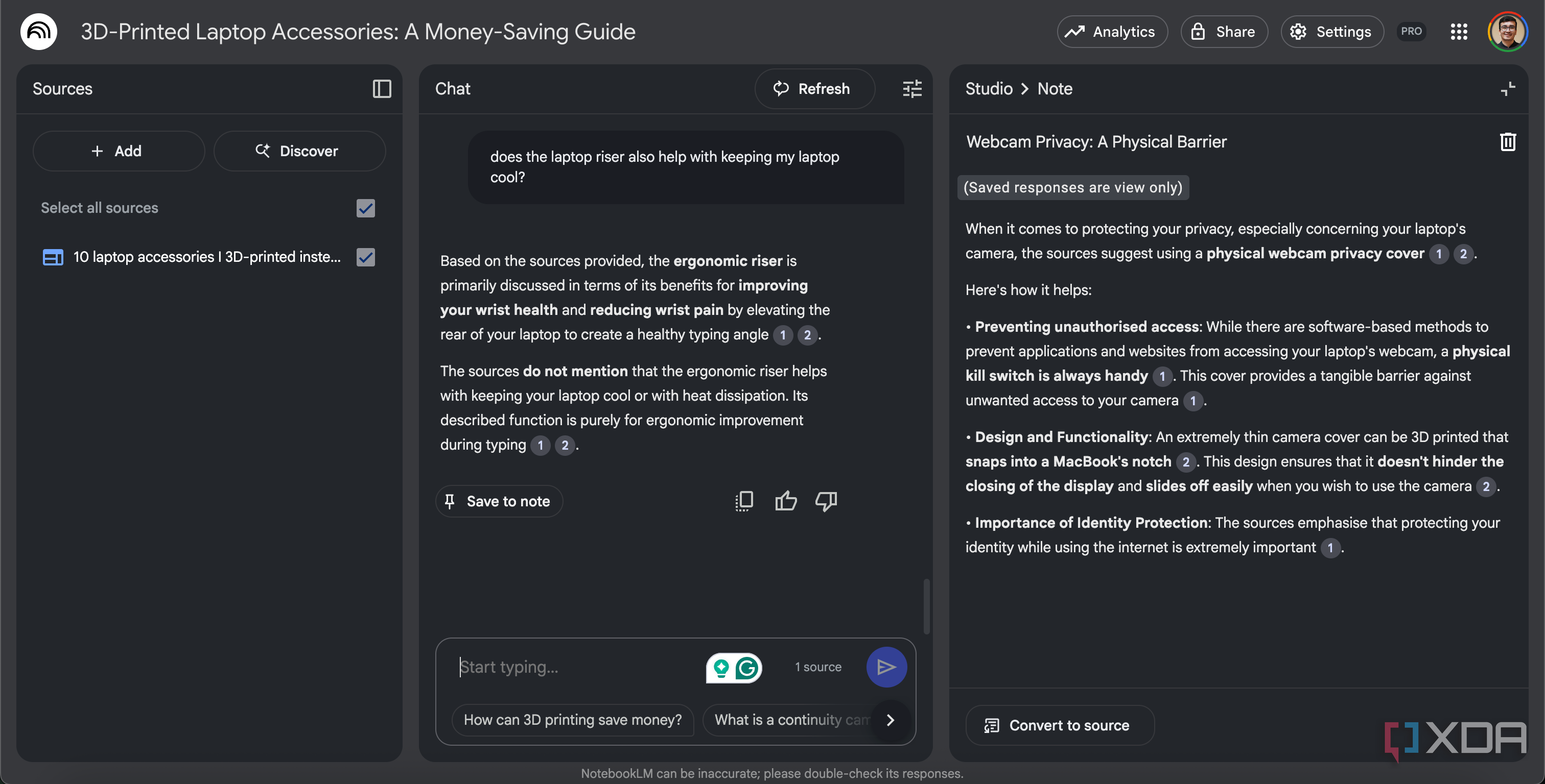 Research sources using NotebookLM