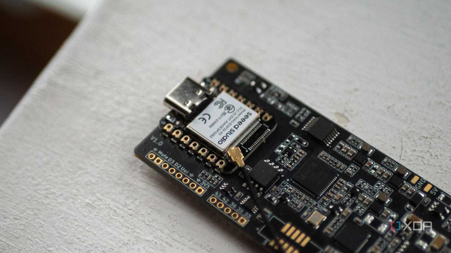 Picture of connectivity pins of ReSpeaker Lite