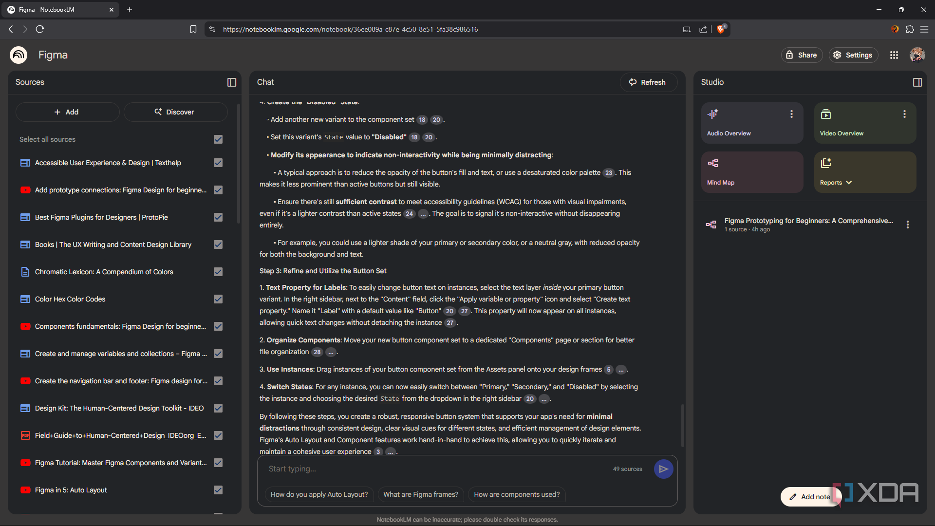 Reviewing NotebookLM response to Figma auto-layout request